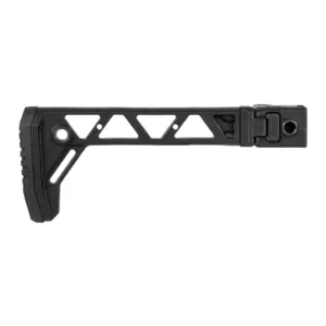 NEXUS polymer folding stock extended, skeletonized frame and Picatinny latch, product view